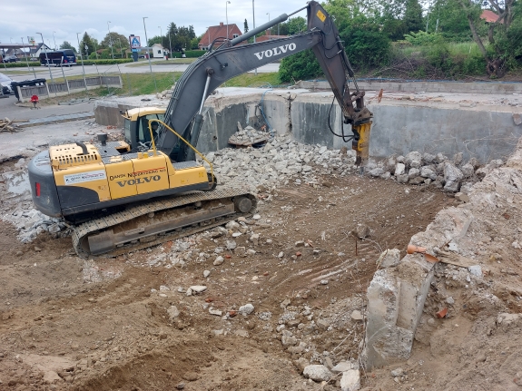 beton, murbrokker nedbrydning