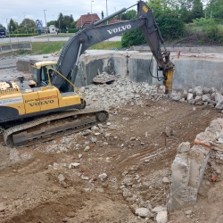 beton, murbrokker nedbrydning